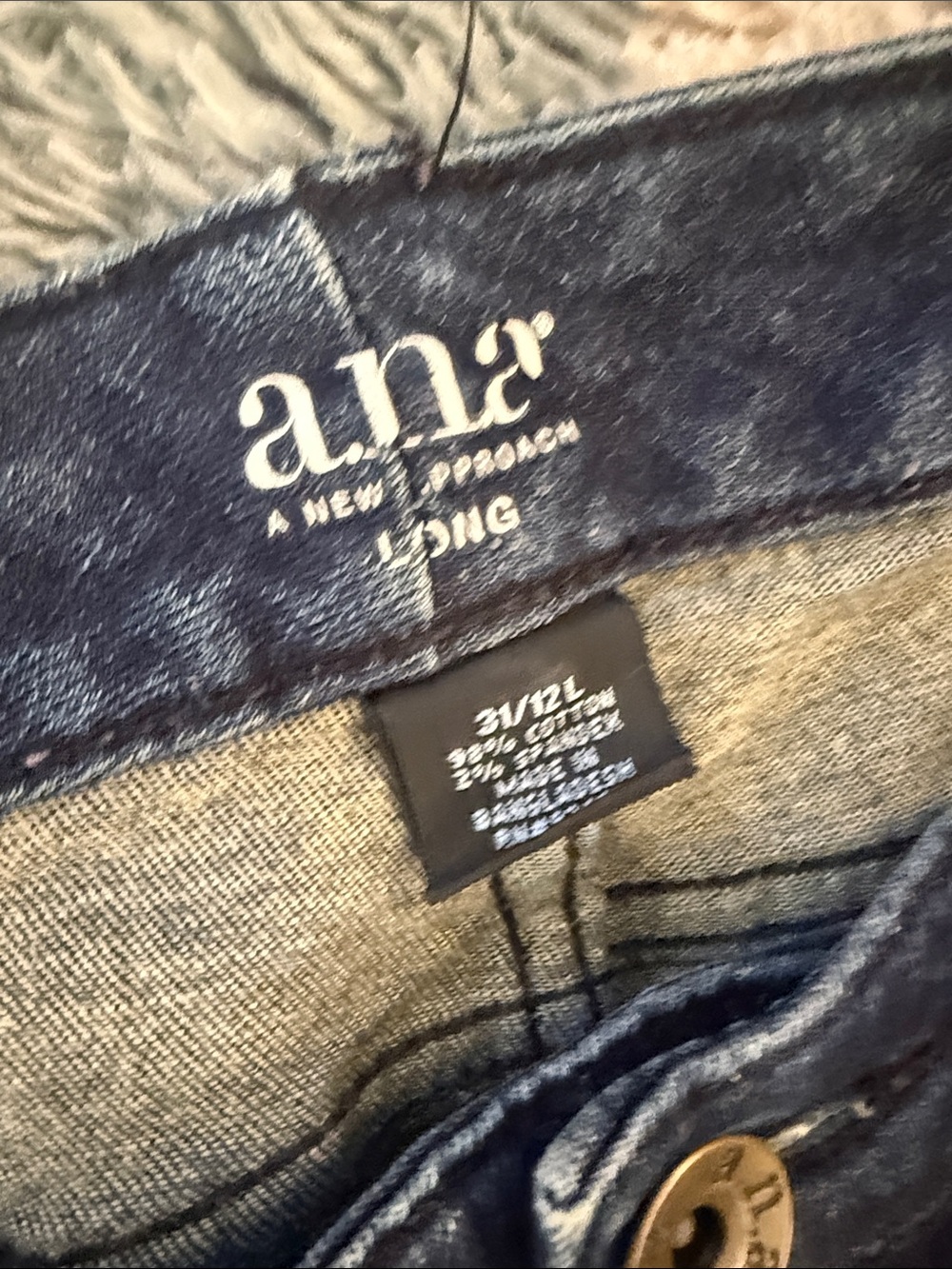 a.n.a Dark Blue Skinny Jeans - 12 Tall - Picture 2 of 5